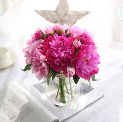 China Artificial Peony Flower Best Sell Peony Artificial Flower Silk Peony Bouquet For Home Decor for sale