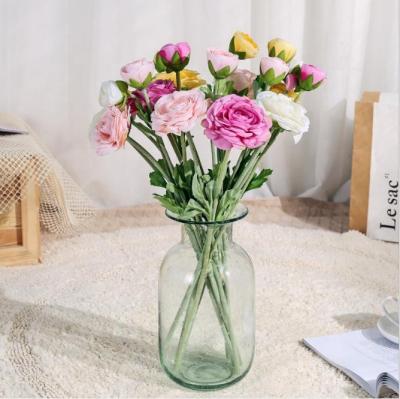 China Shininglife Home Decoration Artificial Camellia Flower ER-R01 Artificial Flower 3 Heads for sale