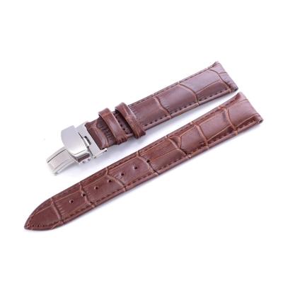 China Genuine Leather Watch Bands 12/14/16/18/20/22/24 Millimeter Watch Band Strap With Pin Steel Buckle Wrist Belt High Quality Strap for sale