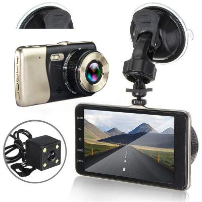 China NIGHT VISION 4 Inch LCD Screen 170 Degree Double Lens HD 1080P Car Black Box Dash Cam Video Camera Car DVR Vehicle With Recorder G-sensor for sale