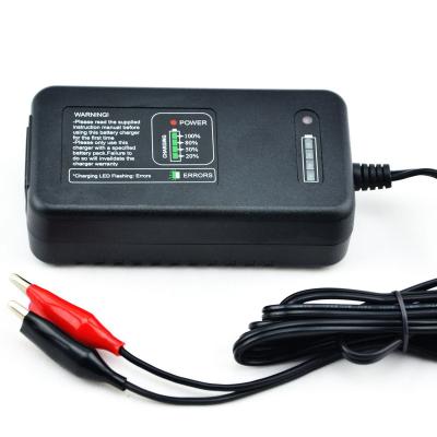 China Standard 14.4V LiFePO4 3.3A Battery Charger with Fuel Gauge for 12.8V 4S Lithium Iron Phosphate Battery for sale