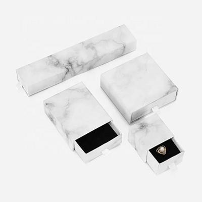 China Special Handmade Luxury Marble Texture Custom Printed Logo Cosmetic Wig Packaging Drawer Gift Box for sale