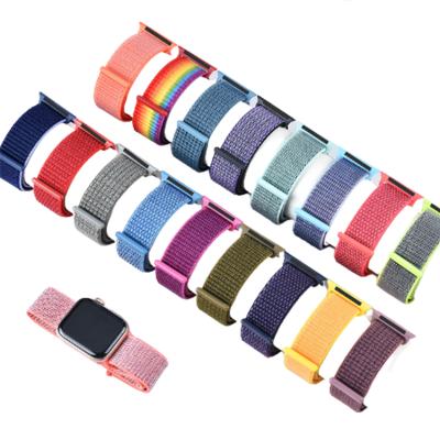 China Soft Breathable Nylon Strap Fashion Sport Watch Strap Braided Nylon Watch Strap For iWatch Series 7 6 5 4 3 2 1 Se for sale