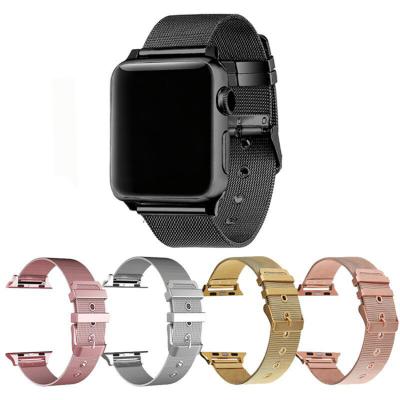 China Lightweight Stainless Steel Watch Band Fashion Milanese Loop Style Stainless Steel Strap Watch Bands For Apple Watch 4 3 2 1 for sale