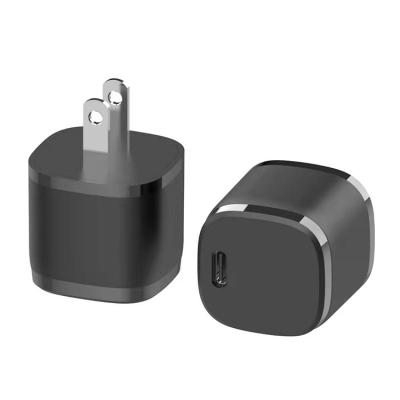 China Durable Portable Power Adapter Mini Travel Wall Cube Foldable Mobile Phone 20W USB-C PD Fast Charger for sale