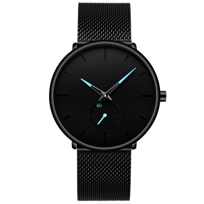 China Minimalist Automatic Mens Date Quartz Watch Wristwatches Ultra Thin Watch Stainless Steel Custom Watch for sale