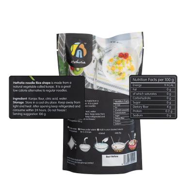 China R instant organic low calorie konjac fettuccine konjac rice halal shirataki with high dietary fiber bag package OEM for sale