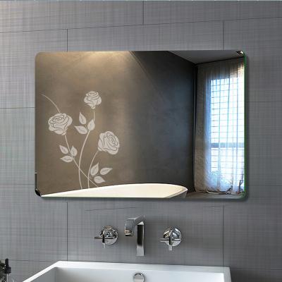 China Minimalist Crystal Mirror Manufacturer Porcelain Vanity Custom Bath Wall Mirror for sale