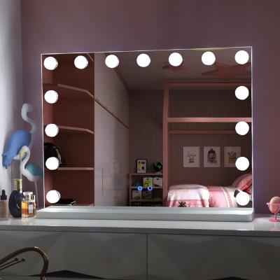 China Minimalist Vanity Hollywood Makeup Mirror With Dimmable Led Light for sale