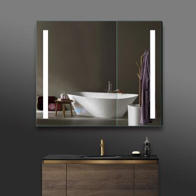 China Modern Bathroom Vanity LED Touch Sensor Wall Mounted Medicine Mirror Cabinet for sale