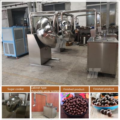 China Food Grade 304 Chocolate Coating Machine 70kg Candy Panning Machine With Polish for sale