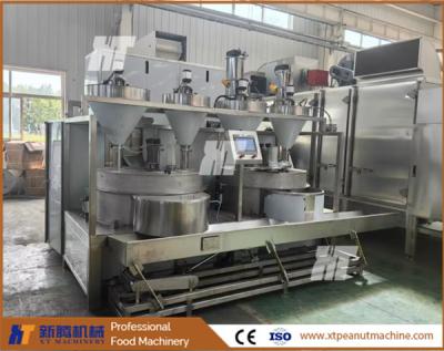 China PLC-besturing Automatische mandelburger maken machine Cashew noten coating machine Te koop