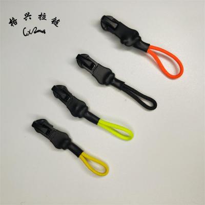 China Other Wholesale Custom 3# Cord Heat Shrink Tube Package Nylon Zipper Pull Waterproof Zipper Slider for sale