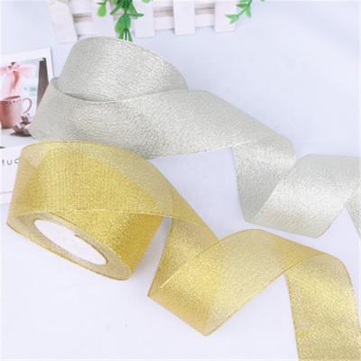 China High Tenacity Logo Glitter Polyester Ribbon Custom Made Wholesale Wedding Decoration Gift Box With Ribbon for sale