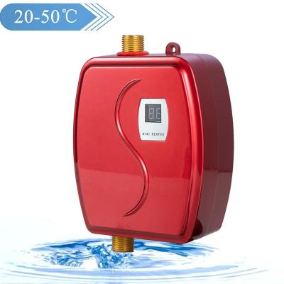 China Hotel Shower Tankless Hot Water System 3000W Mini Instant Electric Water Heater for Kitchen Bathroom for sale