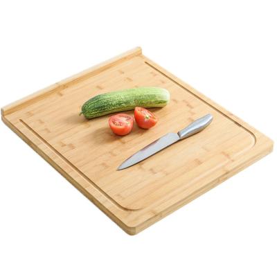 China Disposable Customized 100% Natural Bamboo Fixed Bamboo Cutting Board Chopper for sale