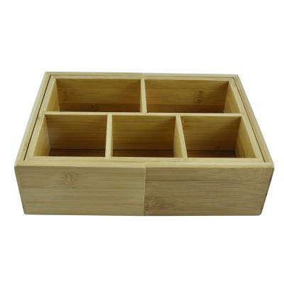 China Sustainable Hot Selling Expandable Bamboo Wooden Storage Orgainzer Drawer for sale