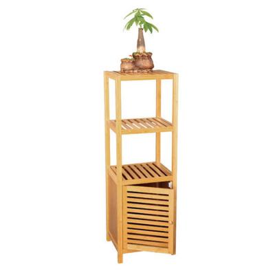 China Sustainable Bamboo Organizer Plant Display Rack Bathroom Rack with Cabinet for sale