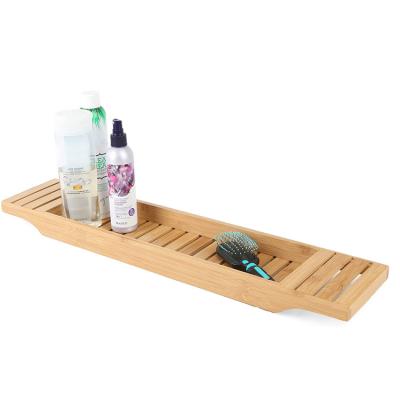 China Factory Price Viable Hot Sale Bamboo Shower Caddy Wooden Bath Caddy Tray for sale