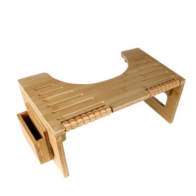 China Foldable High Quality Wooden Bathroom Stool Squatting Toilet Step Bamboo Chair for sale