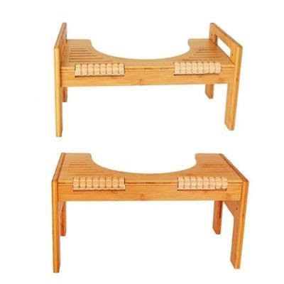 China Hot Selling Bathroom Squat Toilet Squatting Adjustable Hot Wood Bamboo Wooden Step Stool Adjustable Foot (Height) Stool for sale