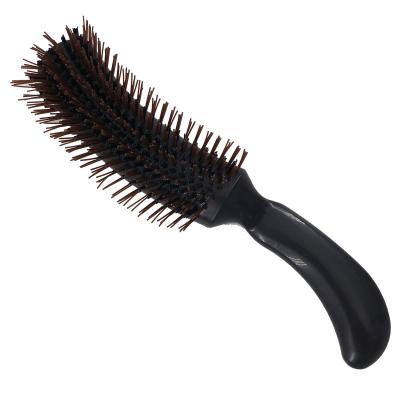 China Hair Care Nondisposable Hot Massage Brush S Shape Curved Wave Teasing Brush With Boar Hair for sale