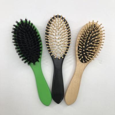 China Cushion Ready To Ship Customized Natural Paddle Wooden Hair Brush for sale