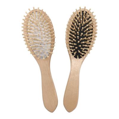 China Wholesale Customized Logo Low Moq Professional Natural Schima Superba Cushion Wooden Hair Brush for sale