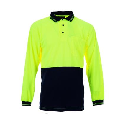 China Low MOQ Wholesale Two Tone Long Sleeved Hi Vis Shirt for sale