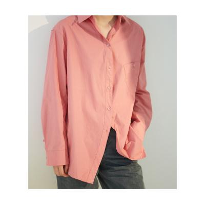 China Chinese manufacturer sustainable anti-shrink and quick-drying women's pink shirt for sale