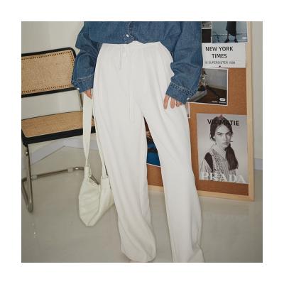 China Anti-wrinkle 2021 spring and summer new fashion apricot casual loose large size pants for sale