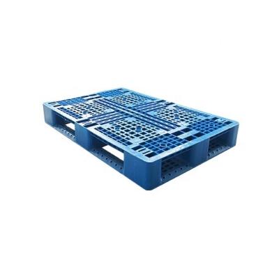 China Double faced euro pallets plastic pallets epal moisture proof disposable packaging plastic pallet with 6 runners 1200*800*150mm for sale