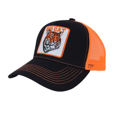 China breathable & Waterproof High Quality Custom Snapback Hat 5 Panel Embroidery Patch Trucker Animal Gorras Hat for sale