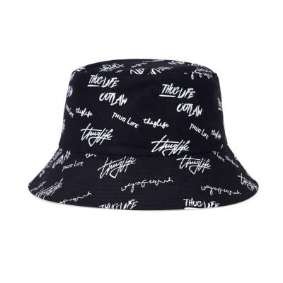 China breathable & Wholesale Custom Waterproof Logo Design Embroidery Printed Reversible Bucket Hat Hats for sale