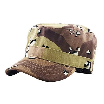 China JOINT Custom Flat Top Camouflage Hat Army Military Hat Back Closed Army Camouflage Baseball Hat for sale