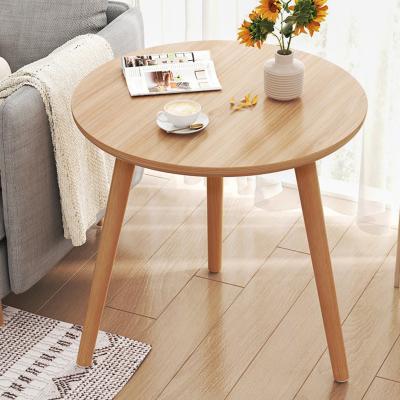 China Top Quality Furniture Durable Home Round Coffee Tables Solid Wood Side Table For Living Room for sale