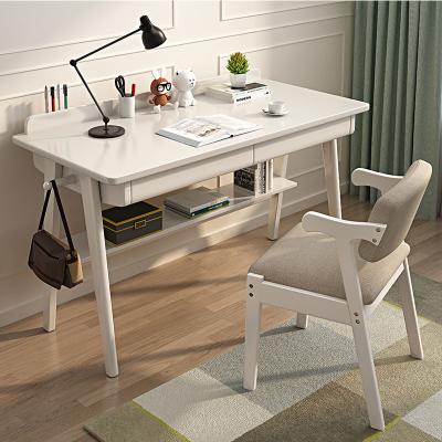 China Factory Price Customized Nordic Modern Solid Wood Office Table Luxury Desk Set Office White Table For Home for sale