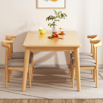 China Other Stable Structure Household Modern Rectangular Dining Table Sets Solid Wood Dining Set For Living Room for sale