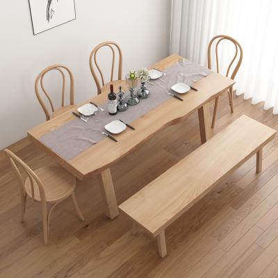 China Other Set Modern Indoor Wooden Rectangle Dining Room Furniture Solid Wood Dining Table Set For Living Room for sale