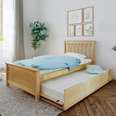 China Natural View Of Pine Wood Twin Bed (Other) Functional Design Storage Adjustable Solid Wood Frame Bed With Storage Drawer For Kids for sale