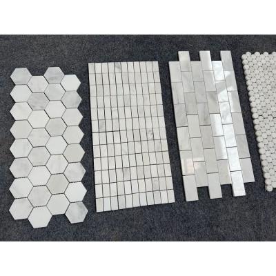 China Mosaic Marble Mix Flower Pattern CLASSIC Marble Mosaic Tile for sale