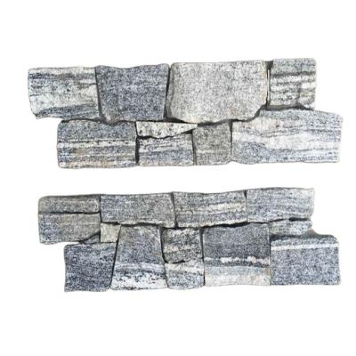 China Modern Quartz Veneer White Blue Natural Culture Stone Exterior Stone Wall for sale