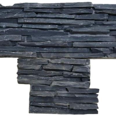 China Modern Popular Cheap Price Black Slate Culture Stone for sale