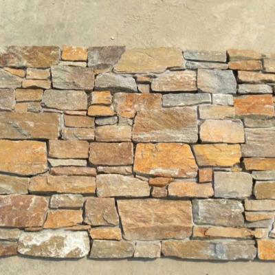 China Modern Rusty Cultured Stone Cladding Cement Quartz Stone Veneer for sale