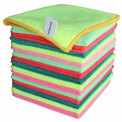 China Viable Custom Label High Quality Universal Microfiber Car Towel Kitchen Cleaning Towel for sale