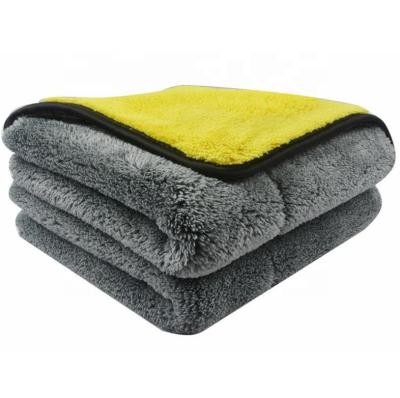 China Microfiber Sustainable Coral Fleece Household Car Wash Towel Super Absorbent Polishing Cleaning Cloth for sale