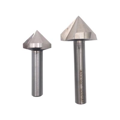 China Hss Round Cutting Grinder Flutes Chamfer Tool Countersink Drilling Chamfering Drill Bit for sale