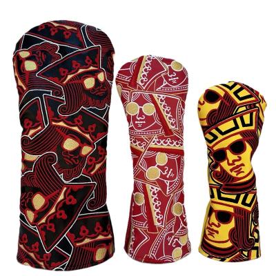 China Waterproof and shockproof New Design 2023 Custom Golf Headcover Driver Hybrid Fairway Golf Driver Head Cover for sale