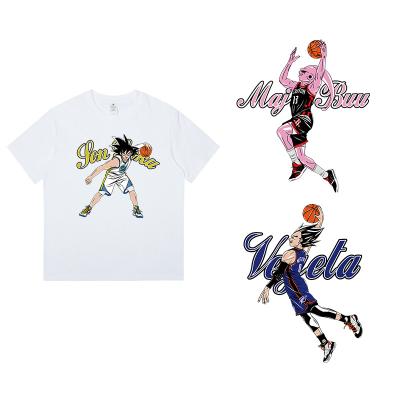 China Washable High Quality Custom Design Cartoon Logo Vinyl Heat Transfer Sticker for T Shirt Ready to Press Transfer Designs for sale