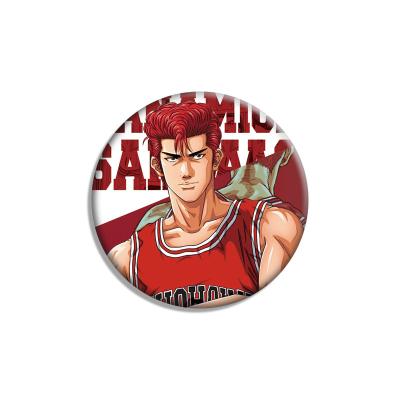 China Tinplate SNAP DIP Anime Tinplate Spring Needle Pin Peripheral Brooch 5.8cm High Definition Graphics Support Custom Drawing for sale